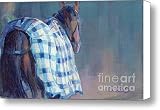 Blue Plaid Canvas Print / Canvas Art - Artist Kimberly Santini