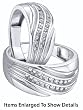Matching White Gold Diamond Wedding Band Set For Him and Her