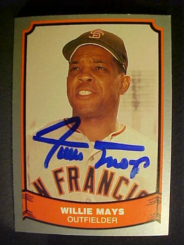 Willie Mays San Francisco Giants #24 1988 Baseball Legends Signed Baseball Card