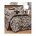Zebra Bed in a Bag - Brown/Tan (Queen)