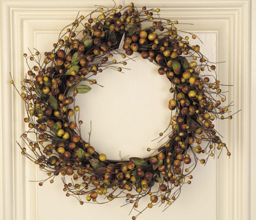 18 Diameter Fall Rust Wreath, Autumn Colors, Great Fall/ Thanksgiving Decoration.