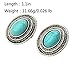 Qise Women's Inlaid Oval Turquoise Stud Earrings