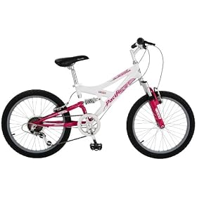 Pacific Cycle Girl's 20-Inch Chromium Full Suspension Bicycle
