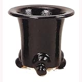 信楽焼 楽風柚子足付オモト鉢 6号 2個入り