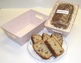 Scott's Cakes Banana Loaf Cake in a Pink Victorian Tray