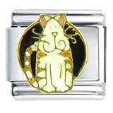 Animal Smiley Face Cat Italian Charms Bracelet Link