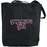Canvas Tote Bag Black  Chick Girls Guyanese  Guyana Country
