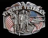 IMAGE OF Vietnam Veteran Colored Belt Buckle