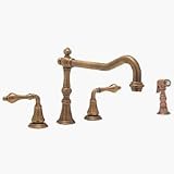Blanco Madison IV Widespread Faucet W/ Lever Handles And Side Spray (Antique Copper)