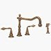 Blanco Madison IV Widespread Faucet W/ Lever Handles And Side Spray (Antique Copper)