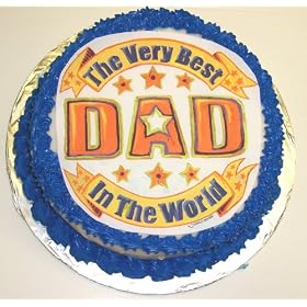 Best Dad Hazelnut Decorated Cake Single Layer 8" Round