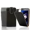 Black Leather Flip Case Cover & Protective Sock For Samsung Galaxy S Plus I9001 By Kolay