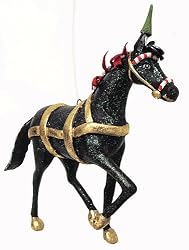 Department 56 Krinkles Jingle Black Horse Christmas Ornament #796934