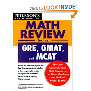 Math Review: GRE, GMAT, MCAT 1st ed (Peterson's GRE/GMAT Math Review)