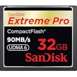 SanDisk 32GB Extreme Pro CF memory card - UDMA 90MB/s 600x (SDCFXP-032G-A91, US Retail Package)