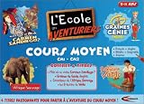Revue Mindscape  / L'Ecole des Aventuriers CM, 4 titres : Graines de Génie Anglais CM / Les 9 Destins de Valdo / Mais où se cache Carmen Sandiego ? V2 / Chroniques de l'Afrique sauvage