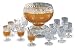 Waterford Twelve Days of Christmas Punch Bowl with 12 Cups