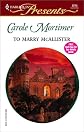 To Marry McAllister