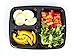 Hot Deal! Reusable 3-Compartment Bento Box Food Container by Simple Kitchen Products, Dishwasher, Microwave & Freezer Safe, BPA Free, Best for Portion Control & Meal Prep Containers, 12 Pack