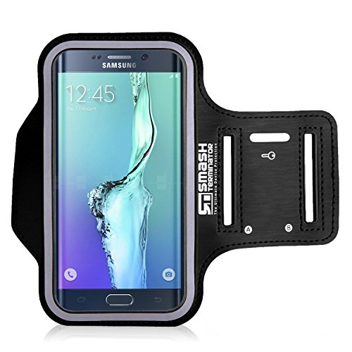 Samsung S7 S6 S6 Edge Running Jogging Armband, Sports Gym Arm Band Case Cover Holder with Key Holder with Key Holder Slot (As Seen in Runners World Magazine - 5 Stars) inc.