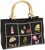  : Tianni Beaded Beach Scenes Tote