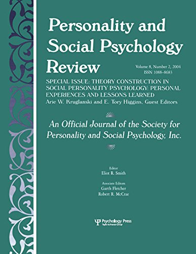 Theory Construction in Social Personality Psychology: Personal Experiences and Lessons Learned: A Special Issue of personality and Social Psychology Review: 8 (Personality & Social Psychology Review)