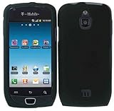 Black Rubberized Hard Case Cover for Samsung Exhibit 4G T759