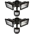 Globe Twin-Head Halogen Floodlight with Motion Sensor, Black, 2-Pack #7914401