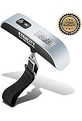 Etekcity Digital Hanging Postal Luggage Scale, Rubber Paint Technology, Temperature Sensor, 110lb/50kg, Silver/Black, 1Pack