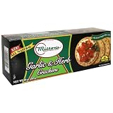 Milton's Garlic & Herb Crackers with Extra Virgin Olive Oil, 10-Ounce Boxes (Pack of 12)