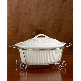 International Silver Oval Fluted Covered Casserole W  Rack by International Silver