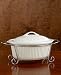 International Silver Oval Fluted Covered Casserole W/ Rack