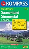  : Saanenland - Simmental  1 : 50 000: Wanderkarte