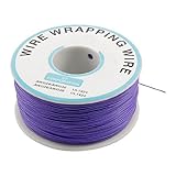 uxcell ラッピングワイヤー パープル PVC 錫メッキ 銅線 30AWG ケーブル305M コーティング