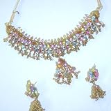 Js22, Multicolor Semiprecious Stone Necklace for Women and Teens