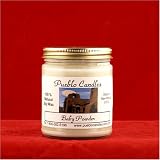 Baby Powder 9oz Round Jar, Scented Soy Wax Candle, By Pueblo Candles
