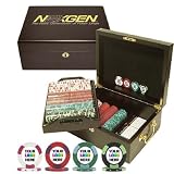 Customizable EDGE SPOT NEXGEN Poker Chips w/Mahogany Case