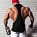 Kingsnower Mens Fashion Sleeveless Hoodie Fitness Tank Top With Kangaroo Pocket