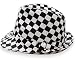 Checkered Fedora Hat (Black / White)