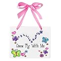 Jamie's Painting & Design Hearts and Butterflies Plaque
