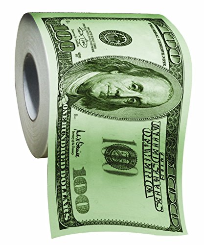 The Gags Hundred Dollar Bill Money Toilet Paper-Novelty Funny Toilet Paper