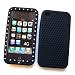 Apple iPhone 4 (NOT 4S) (AT&T) Diamond Skin Case Protector with "Diamond Texture Grip" Black