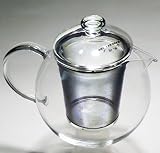 FantasticTea Borosilicate Crystal Clear Glass Teapot with Stainless Steel Infuser (1000 ml, 4.5 cups, 35 Fl-Oz)