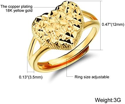 WuBeFine Starry 18K Gold Rings Wedding Bridal Accessories Exquisite Jewelry