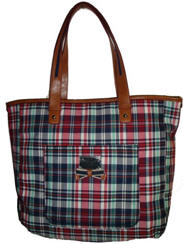 WOMENS TOMMY HILFIGER PLAQUE TOTE (PLAID)