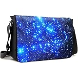 Meffort Inc 17 17.3 Inch Laptop / Notebook Padded Compartment Shoulder Messenger Bag with Shoulder Pad - Galaxy Stars