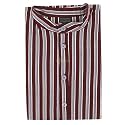 Men's Nightshirt - Grandad Collar Wine