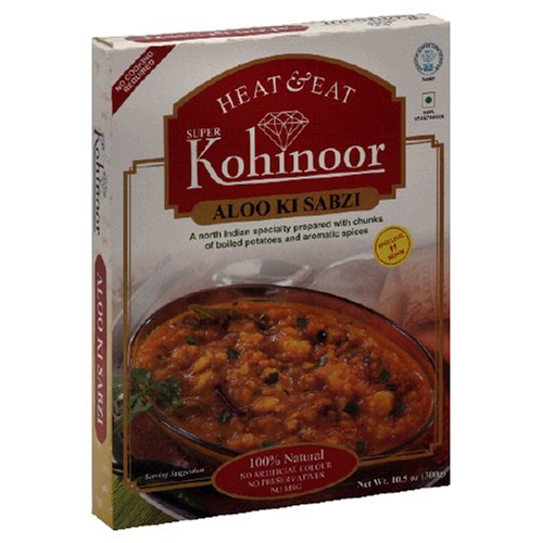 Kohinoor Heat & Eat Curries, Aloo Ki Sabzi, 10.5-Ounce Boxes (Pack of 10) by Kohinoor