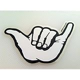 Hang Loose Shaka Brah Small Surfing Sticker Decal