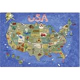 Magic Slice Non-Slip Flexible Cutting Board, Party Size 7.5 x 11, USA Map by Sapna